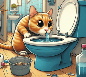 some cats find toilet bowls an appealing water source