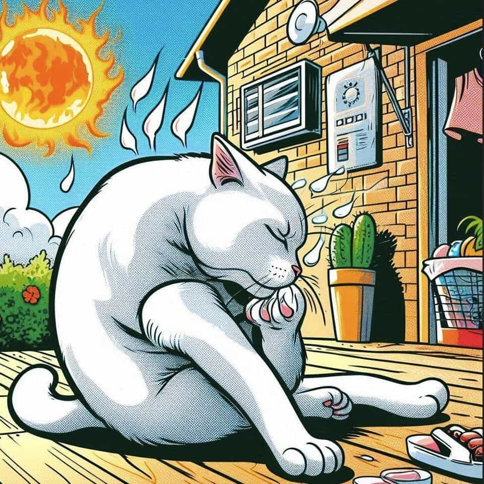 how do cats cool down