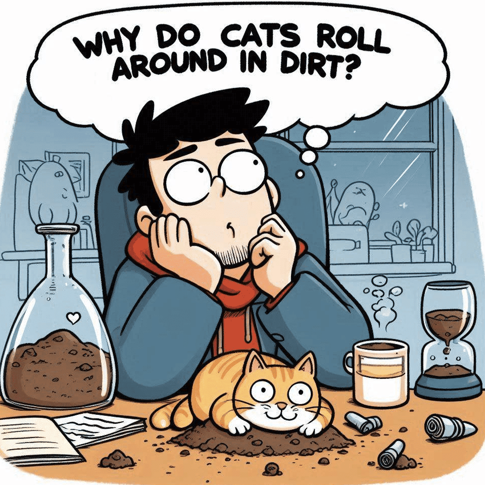 why do cats roll around in dirt