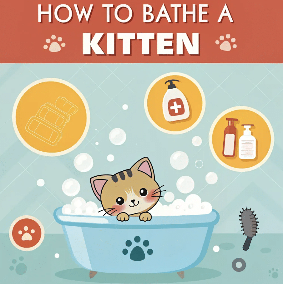 how to bathe a kitten