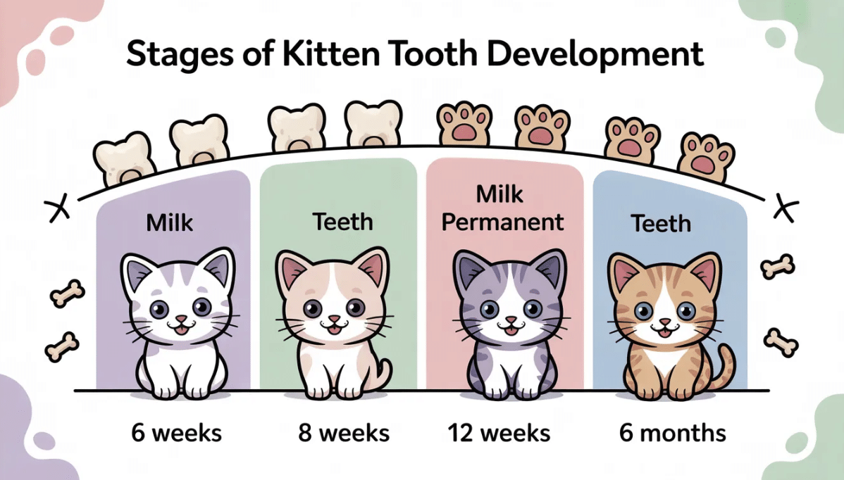 Stages of Kitten Tooth Development
