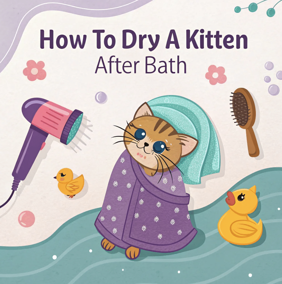 How to Dry Kitten After Bath