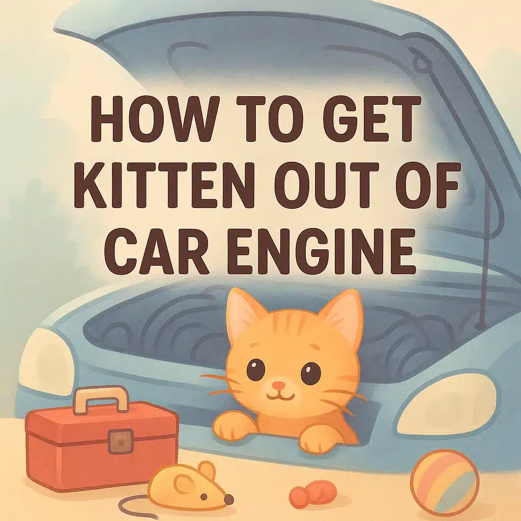 How to Get a Scared Kitten Out of Your Car Engine