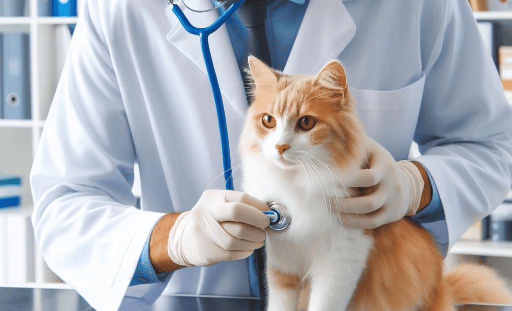 medical checkup for a cat