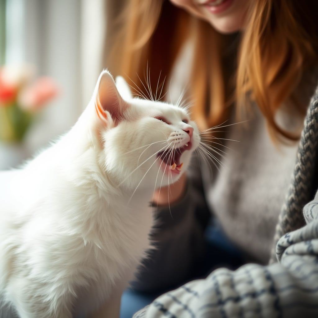 cat meowing for attention