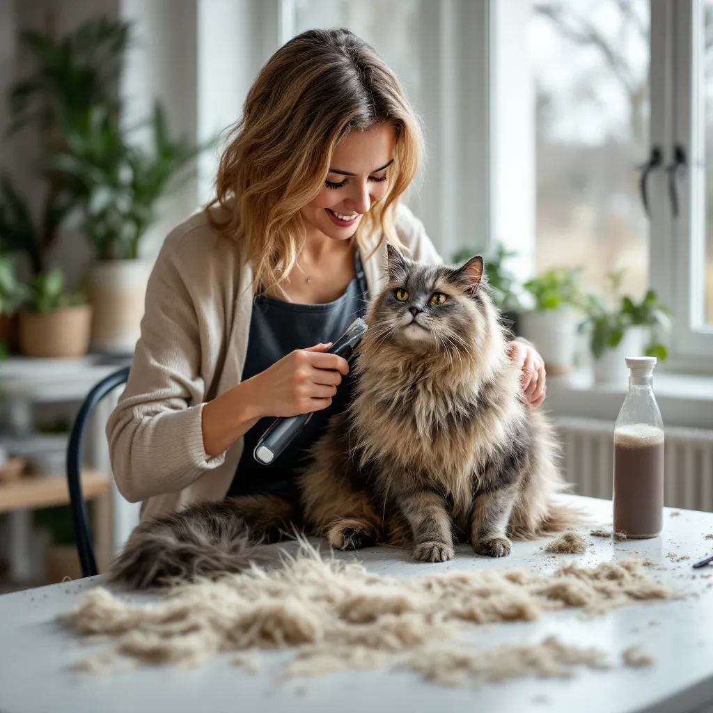 how to shave a matted cat