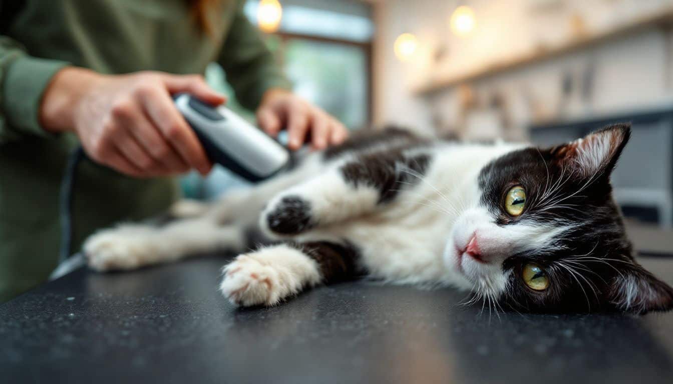 Getting ready to shave a cat