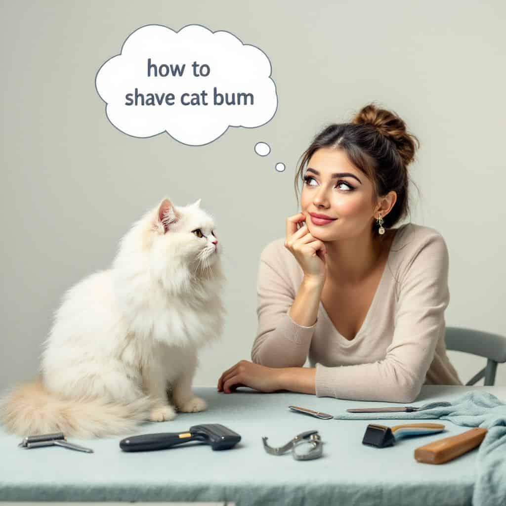 how to shave cat bum