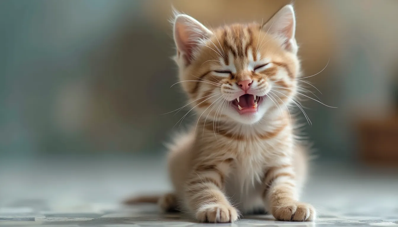 helping kitten with teething