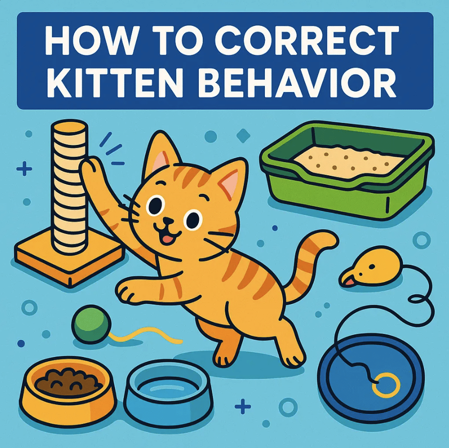 How to Redirect Kitten Misbehavior with Positive Methods