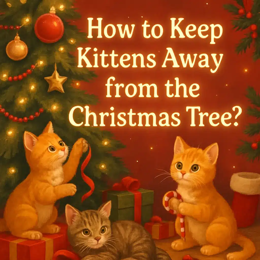 How to Keep Curious Kittens Away from the Christmas Tree