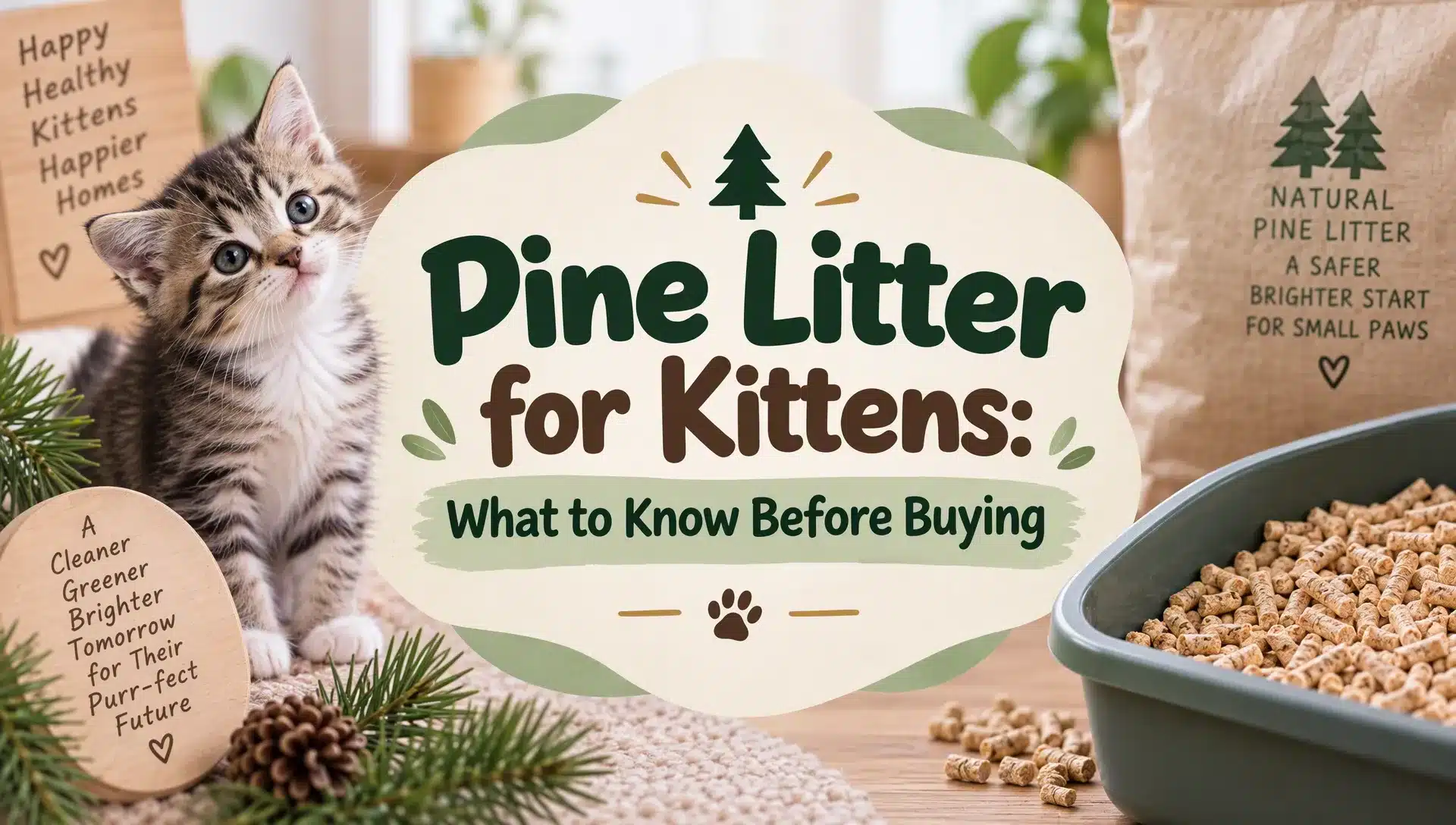 Pine Litter for Kittens- What to Know Before Buying
