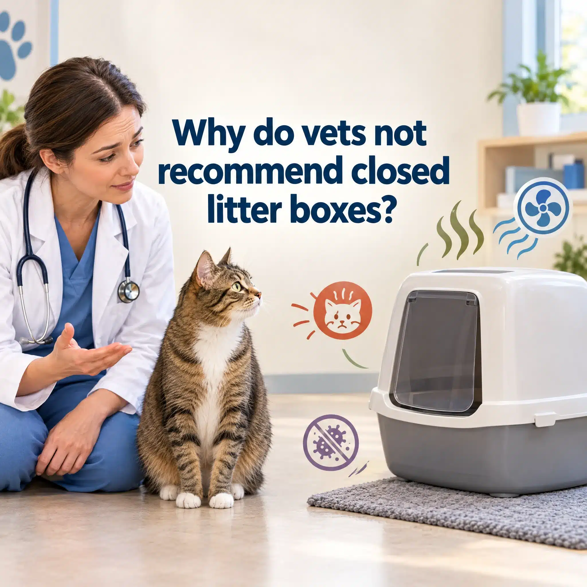 Why do vets not recommend closed litter boxes